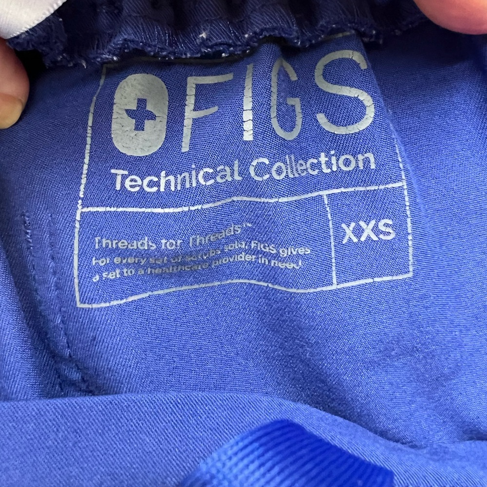 Figs Technical Collection Blue Scrub Pants Size XXS - Picture 3 of 6
